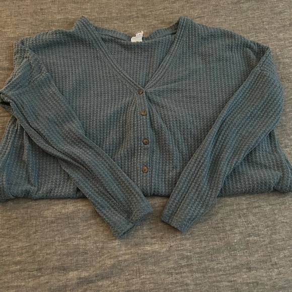 Vici waffle style Henley - Picture 2 of 3